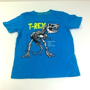Blue T-Rex Graphic Tee Carters Boys size 8 children youth dinosaur short sleeve
